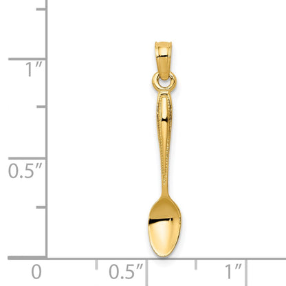 14k Yellow Gold 14K 3-D Table Spoon Pendant