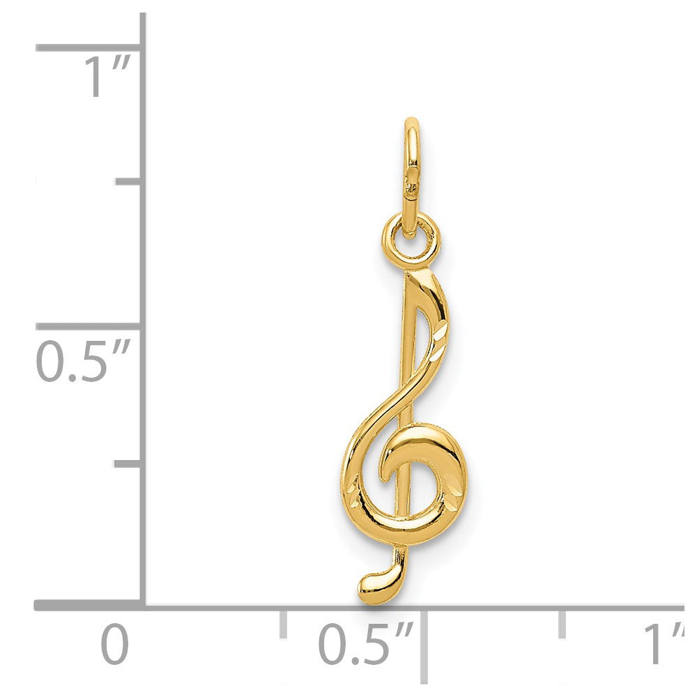 14k Yellow Gold 14K Treble Clef Pendant