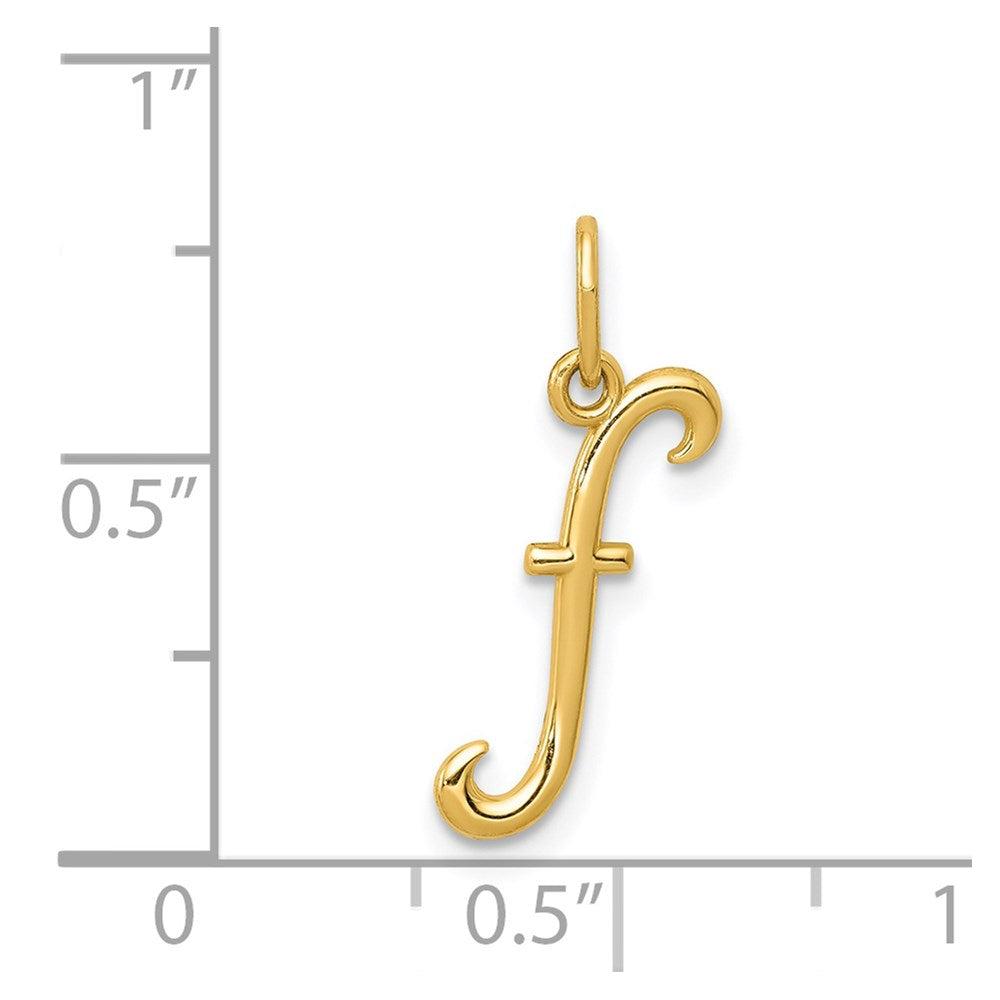 14k Yellow Gold 14k Yellow Gold Letter F Initial Charm