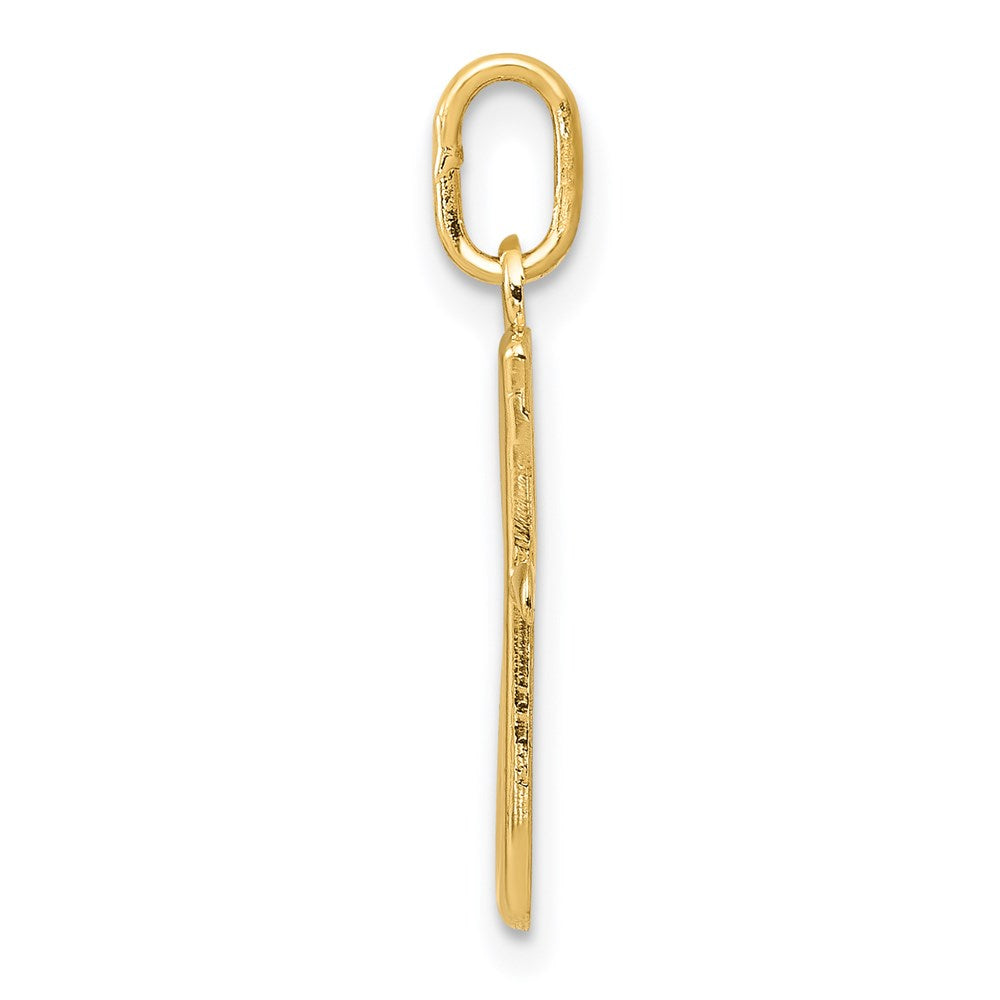 14K Yellow Gold Letter G Initial Charm