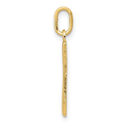 14K Yellow Gold Letter G Initial Charm