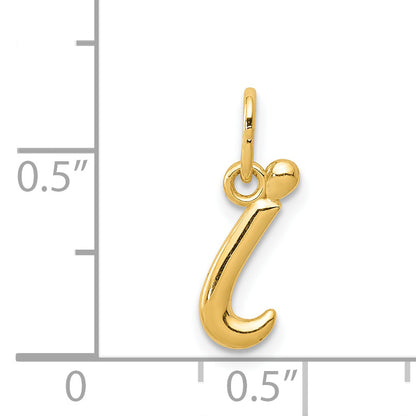 14k Yellow Gold 14k Yellow Gold Letter I Initial Charm