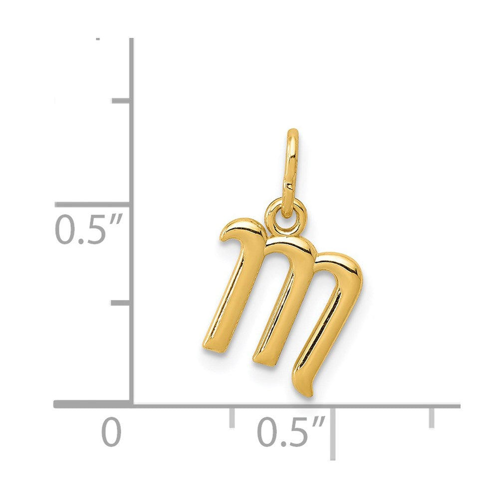 14k Yellow Gold 14k Yellow Gold Letter M Initial Charm