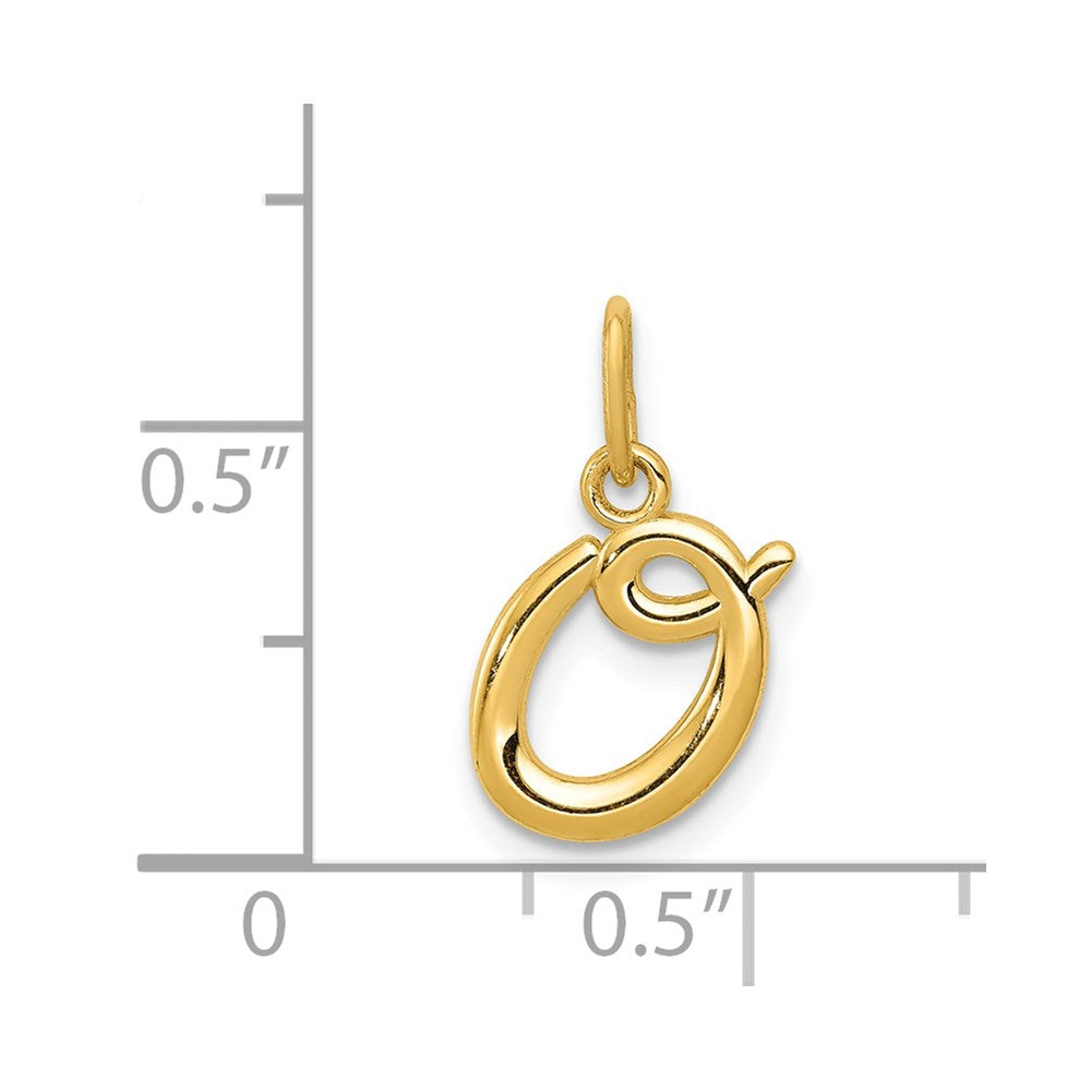 14k Yellow Gold 14k Yellow Gold Letter O Initial Charm