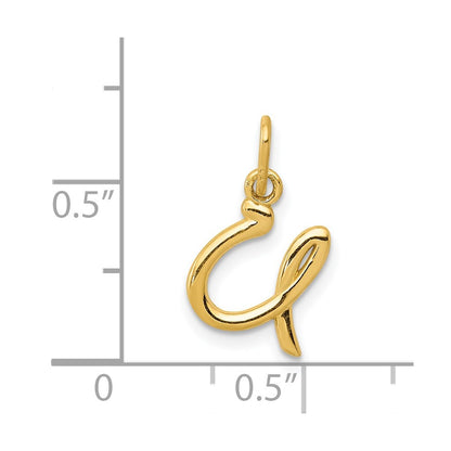 14k Yellow Gold 14k Yellow Gold Letter U Initial Charm