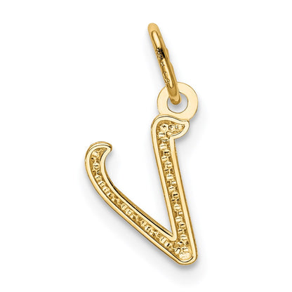 14k Yellow Gold 14k Yellow Gold Letter V Initial Charm