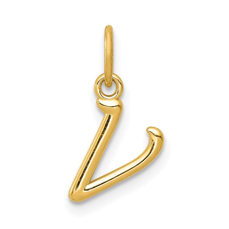 14k Yellow Gold 14k Yellow Gold Letter V Initial Charm