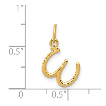 14k Yellow Gold 14k Yellow Gold Letter W Initial Charm