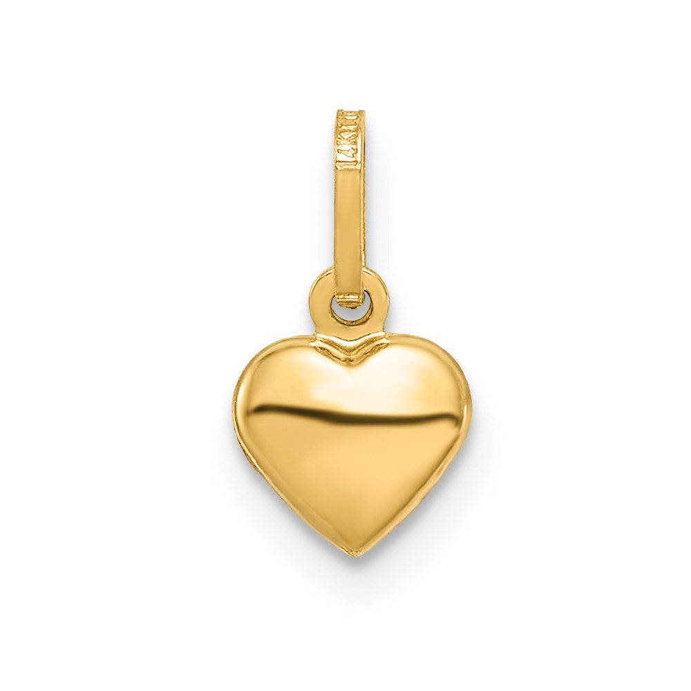 14k Yellow Gold 14K Polished 3-D Puffed Heart Charm