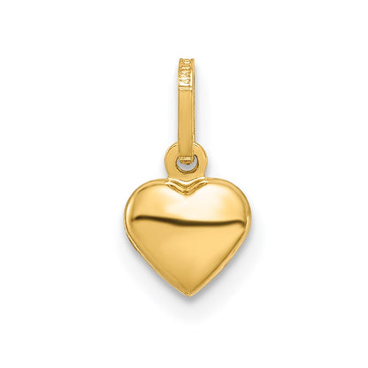 14k Yellow Gold 14K Polished 3-D Puffed Heart Charm
