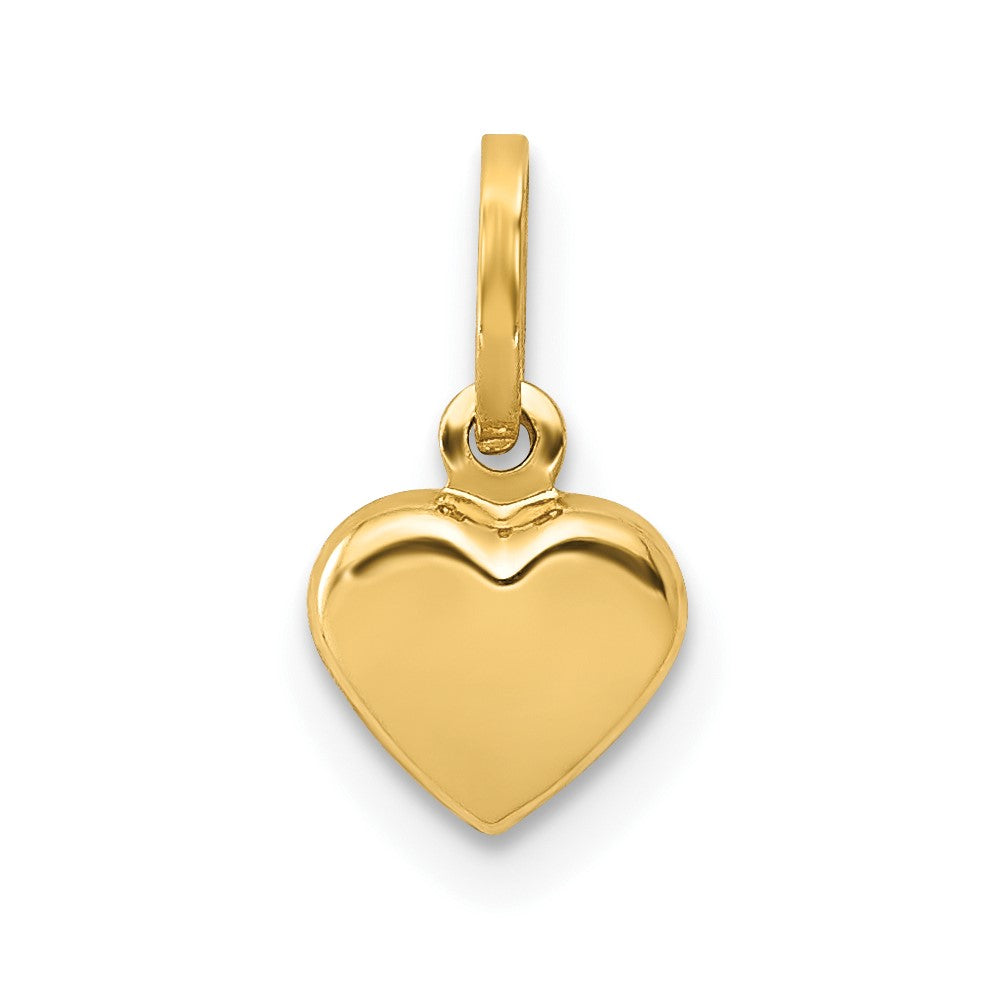 14k Yellow Gold 14K Polished 3-D Puffed Heart Charm