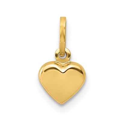 14k Yellow Gold 14K Polished 3-D Puffed Heart Charm
