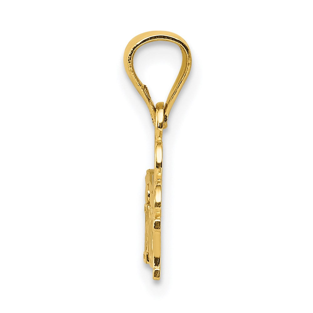 14k Yellow Gold 14k Yellow Gold I Heart Mommy Pendant