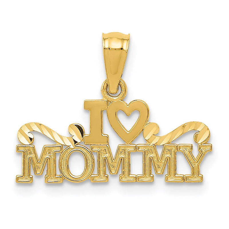 14k Yellow Gold 14k Yellow Gold I Heart Mommy Pendant