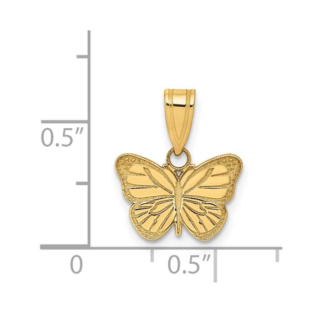 14k Yellow Gold 14k Laser Cut Butterfly Charm
