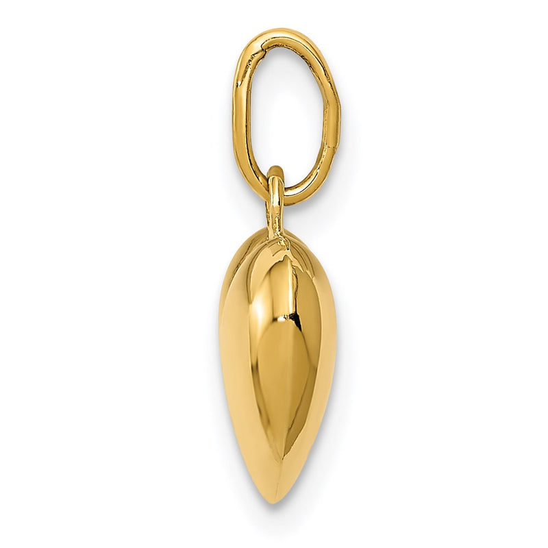 14k Yellow Gold 14K Polished 3-D Puffed Heart Charm