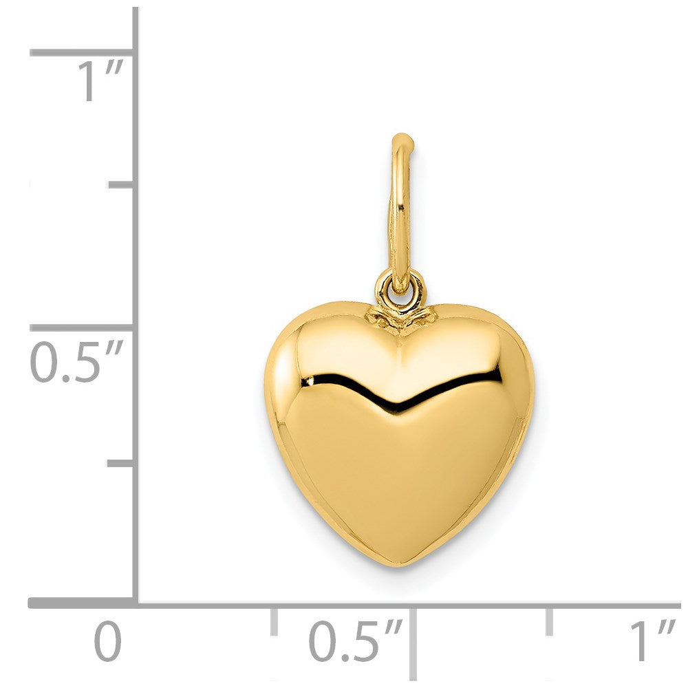 14k Yellow Gold 14K Polished 3-D Puffed Heart Pendant