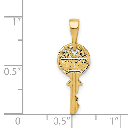 14k Yellow Gold 14K Polished Key Charm