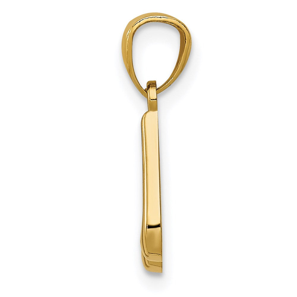 14k Yellow Gold 14k Gold Polished Music Note Pendant