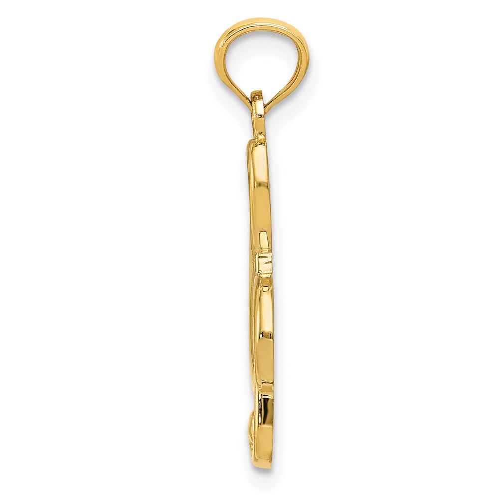 14k Yellow Gold 14k Gold Polished Treble Clef Pendant