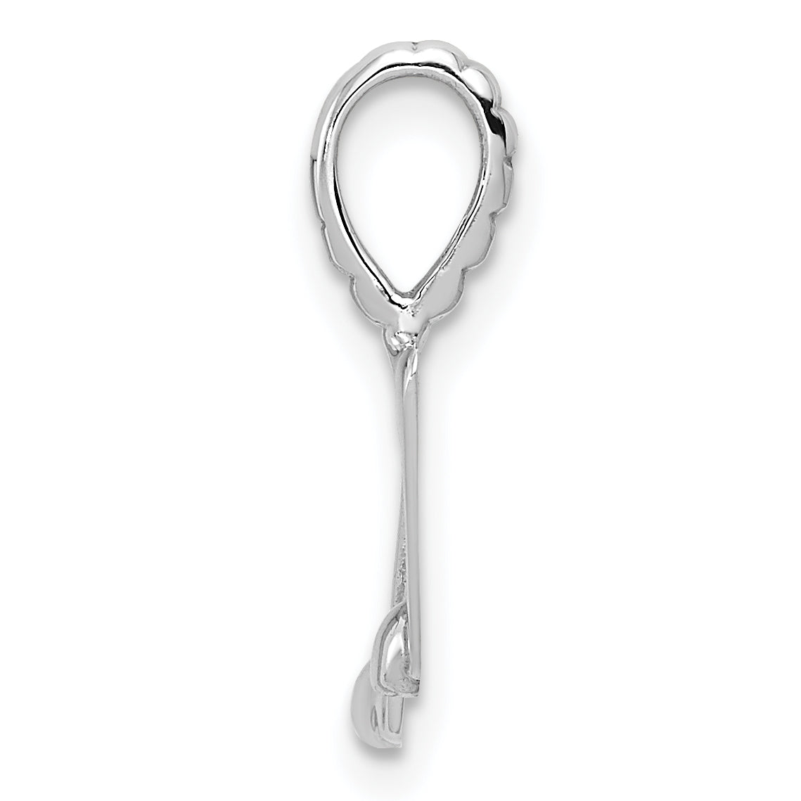 14k White Gold 14k White Gold Polished Musical Note Pendant