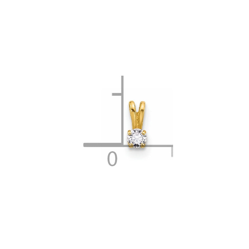 14k Yellow Gold 14k Childrens Tiny CZ Pendant