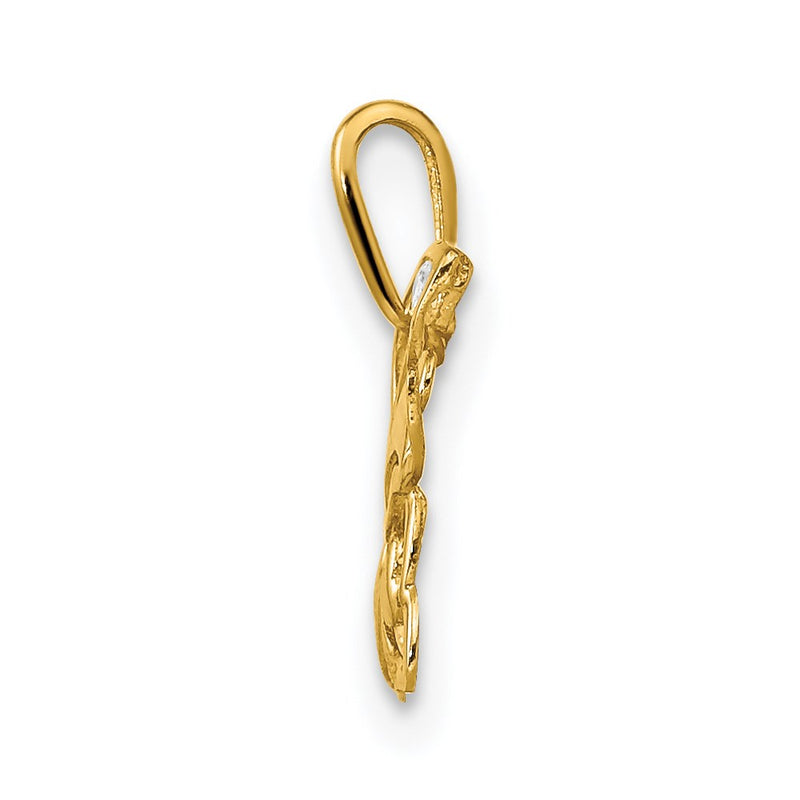 14k Yellow Gold 14k Polished CZ Butterfly Pendant