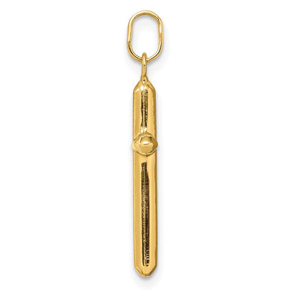 14k Yellow Gold 14k Polished Hollow Latin Cross Charm