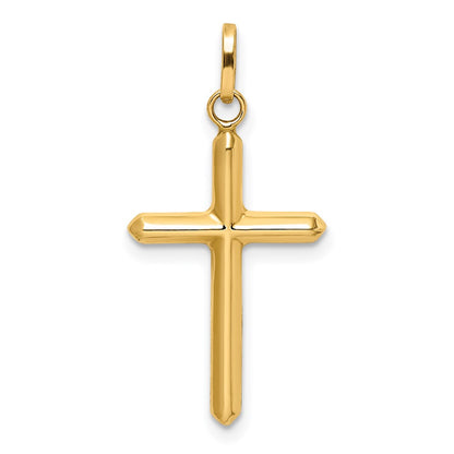 14k Yellow Gold 14k Polished Hollow Latin Cross Charm