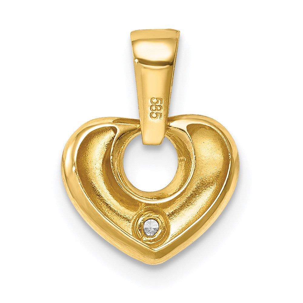 14k Yellow Gold 14k CZ Heart Pendant
