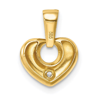 14k Yellow Gold 14k CZ Heart Pendant