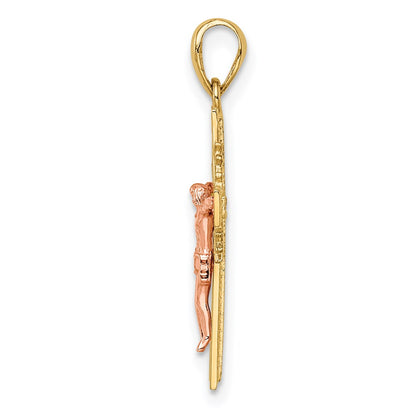 14k Two-tone 14K Two-tone Crucifix Pendant
