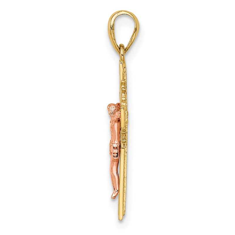 14k Two-tone 14K Two-tone Crucifix Pendant
