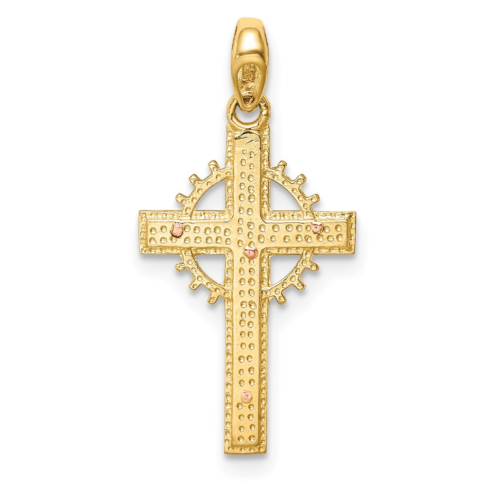 14k Two-tone 14K Two-tone Crucifix Pendant