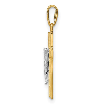 14k Two-tone 14K Two-tone Crucifix Pendant