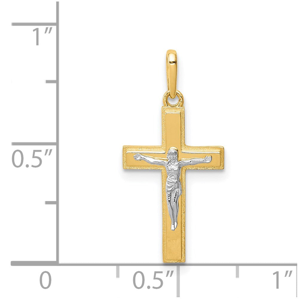 14k Two-tone 14K Two-tone Crucifix Pendant
