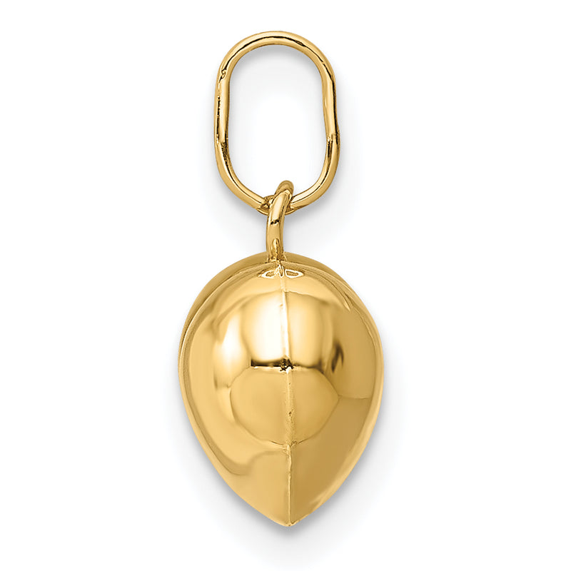 14k Yellow Gold 14k Polished Puffed Heart Charm