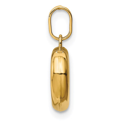 14k Yellow Gold 14k Polished Cut-out Puffed Heart Charm