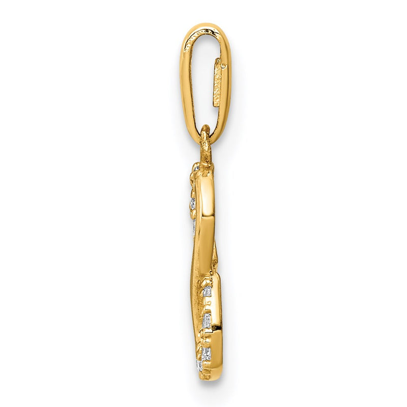 14k Yellow Gold 14K CZ Infinity Symbol Pendant