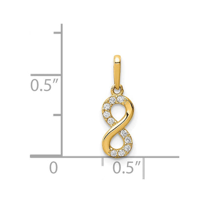14k Yellow Gold 14K CZ Infinity Symbol Pendant