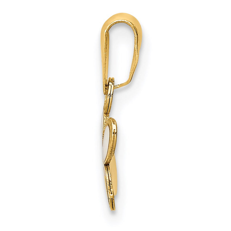 14k Yellow Gold 14k Enamel Bumble Bee Pendant