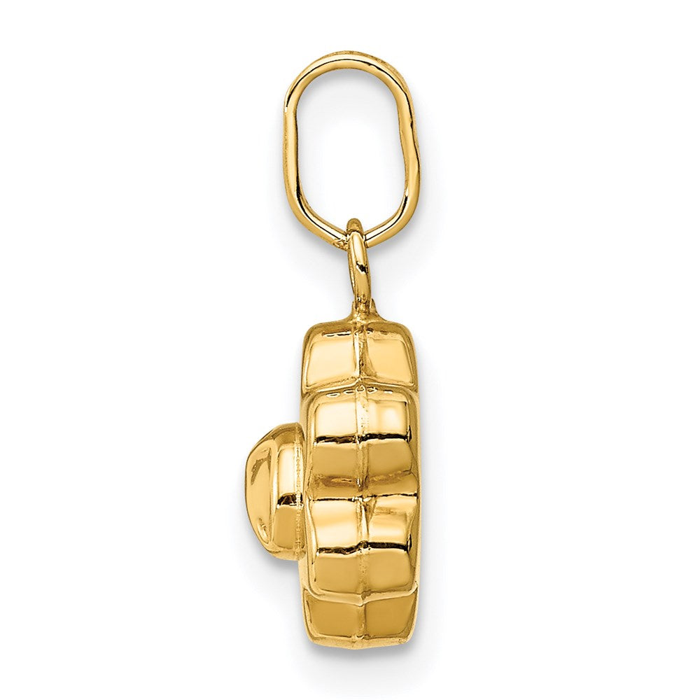14k Yellow Gold 14k Ladybug on a Flower Charm