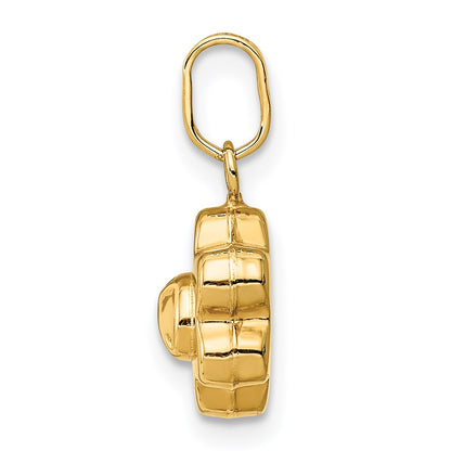 14k Yellow Gold 14k Ladybug on a Flower Charm