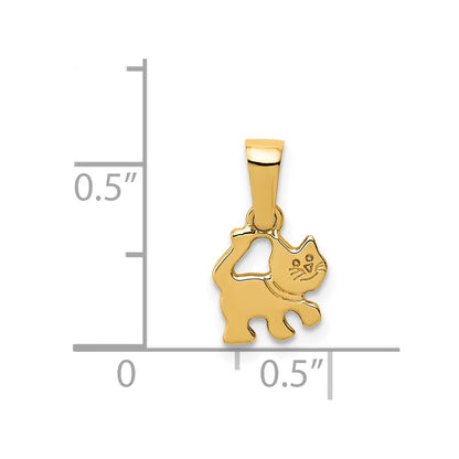 14k Yellow Gold 14k Kitten Pendant