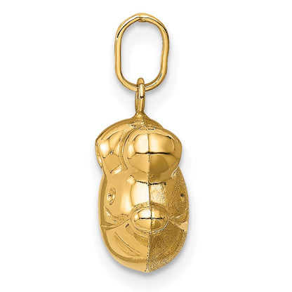 14k Yellow Gold 14k Satin & Polished Mouse Charm
