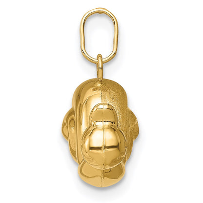 14k Yellow Gold 14k Hollow Satin & Polished Snail Charm