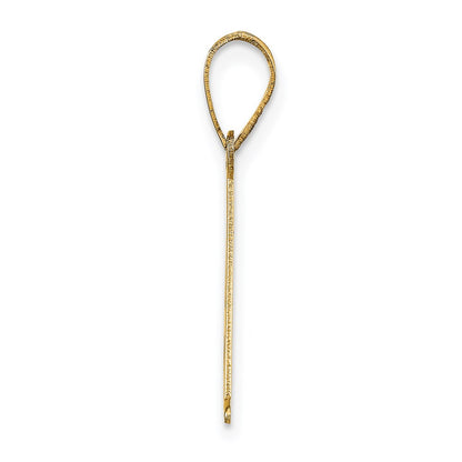 14k Yellow Gold 14k Polished Etched Letter A Initial Pendant