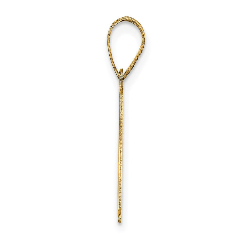 14k Yellow Gold 14k Polished Etched Letter A Initial Pendant