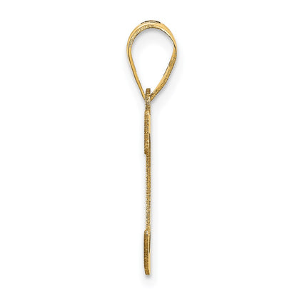 14k Yellow Gold 14k Polished Etched Letter C Initial Pendant