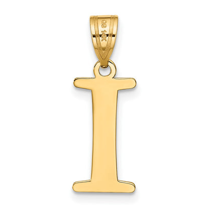 14k Yellow Gold 14k Polished Etched Letter I Initial Pendant